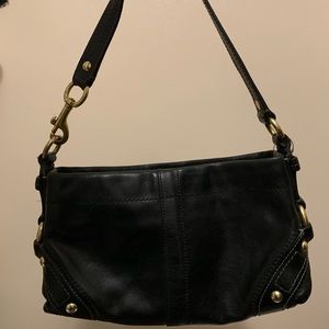 Black Coach leather bag